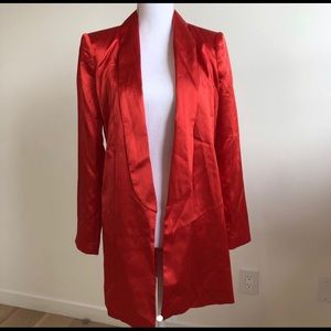 House of Harlow red satin blazer